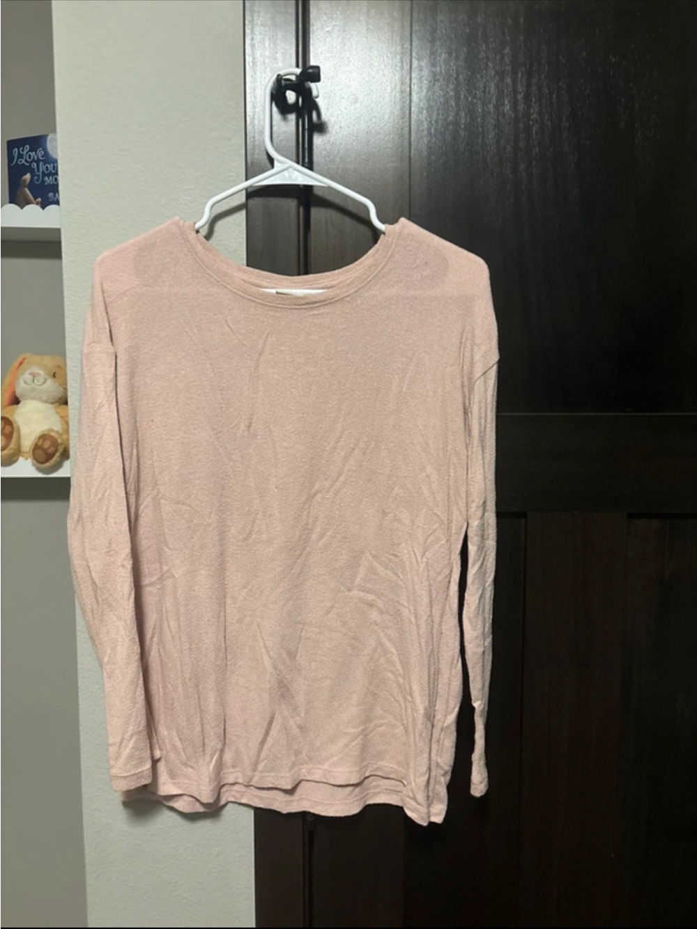 a new day Light Blush Long Sleeve Crewneck Top
